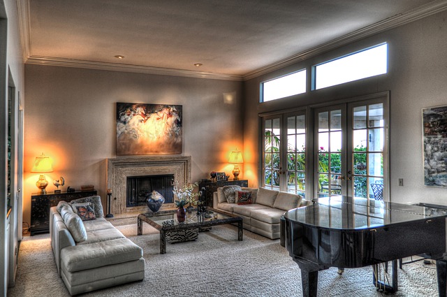living room fireplace